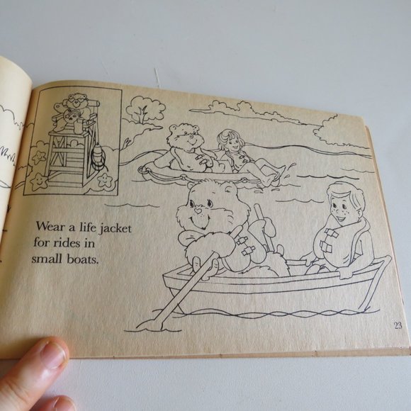 Vintage Care Bears Sticker Book "Play It Safe" NEW-Aged condition PIZZA HUT - Picture 7 of 15